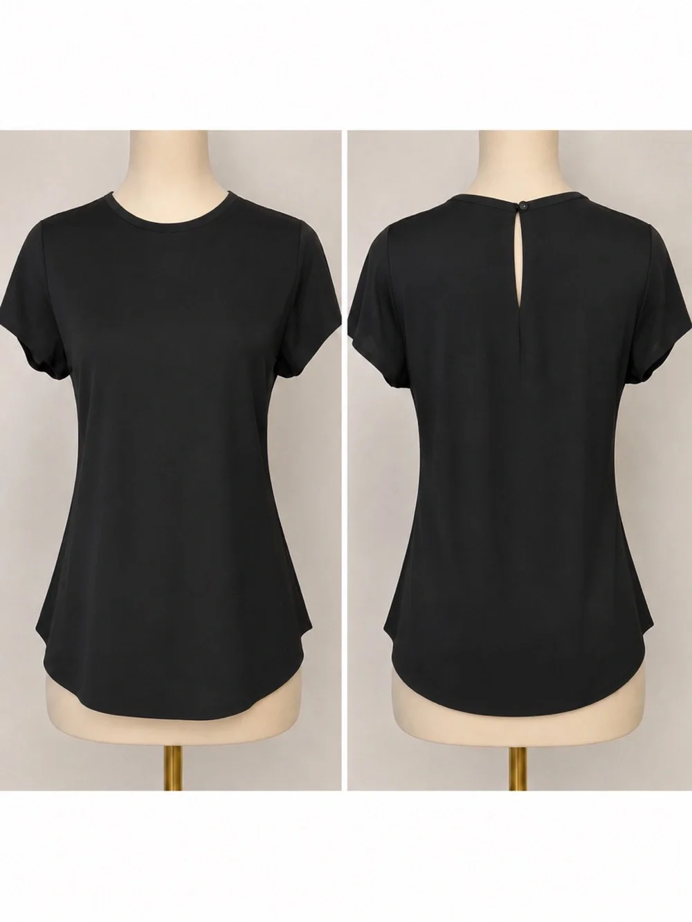 J.Crew Drapey T-shirt top in black